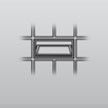 Gray metal-looking icon of a rectangular grille or vent with crossbars.