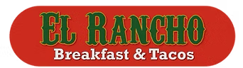 El Rancho restaurant logo: red oval with green 