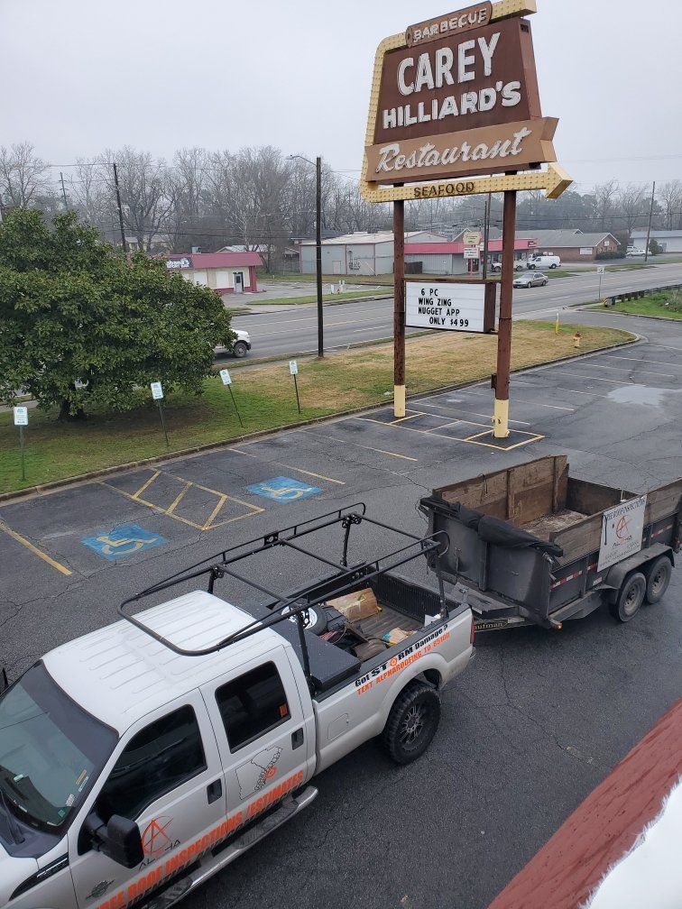Dump Trailer Parked At Location 