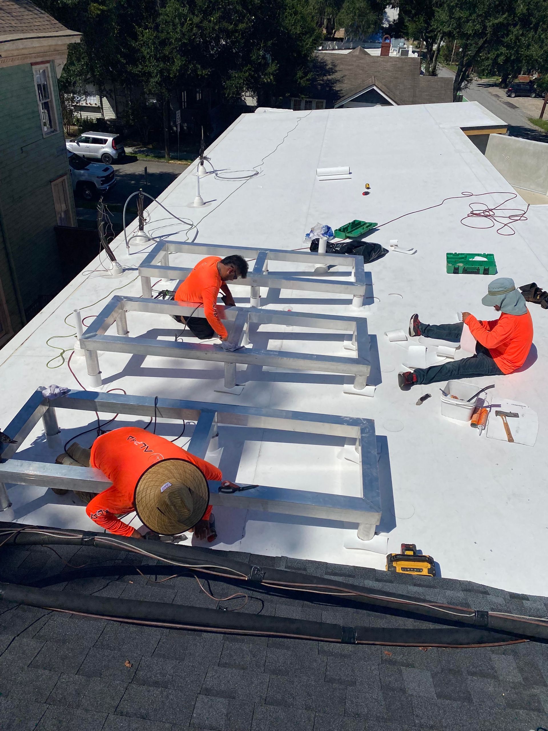 Construction Workers Installing