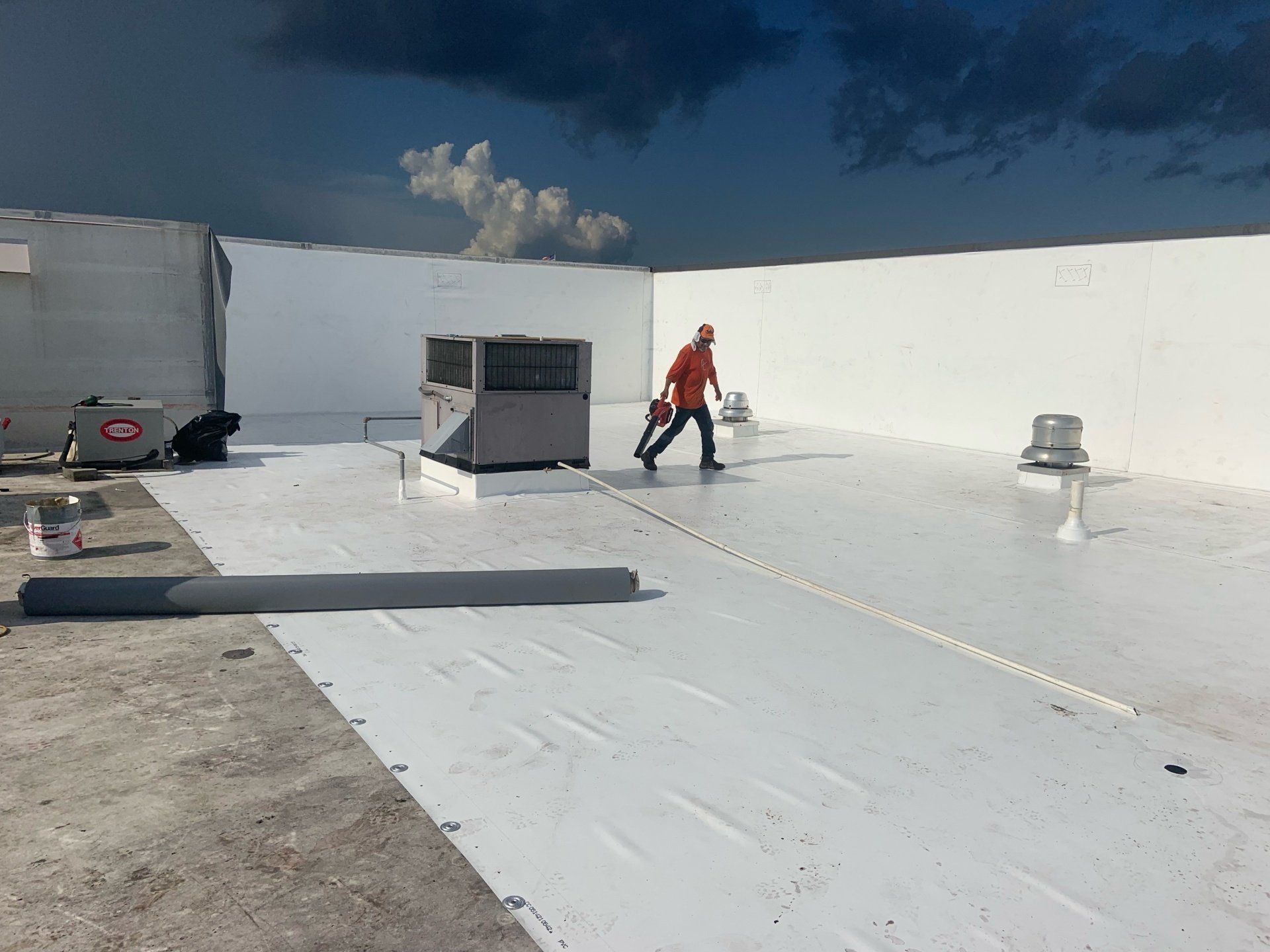 Installation Of A Thermoplastic Polyolefin