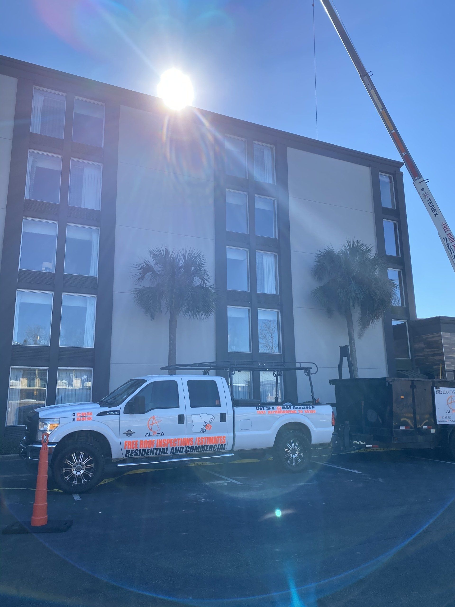 Service Truck Outside Of Building 