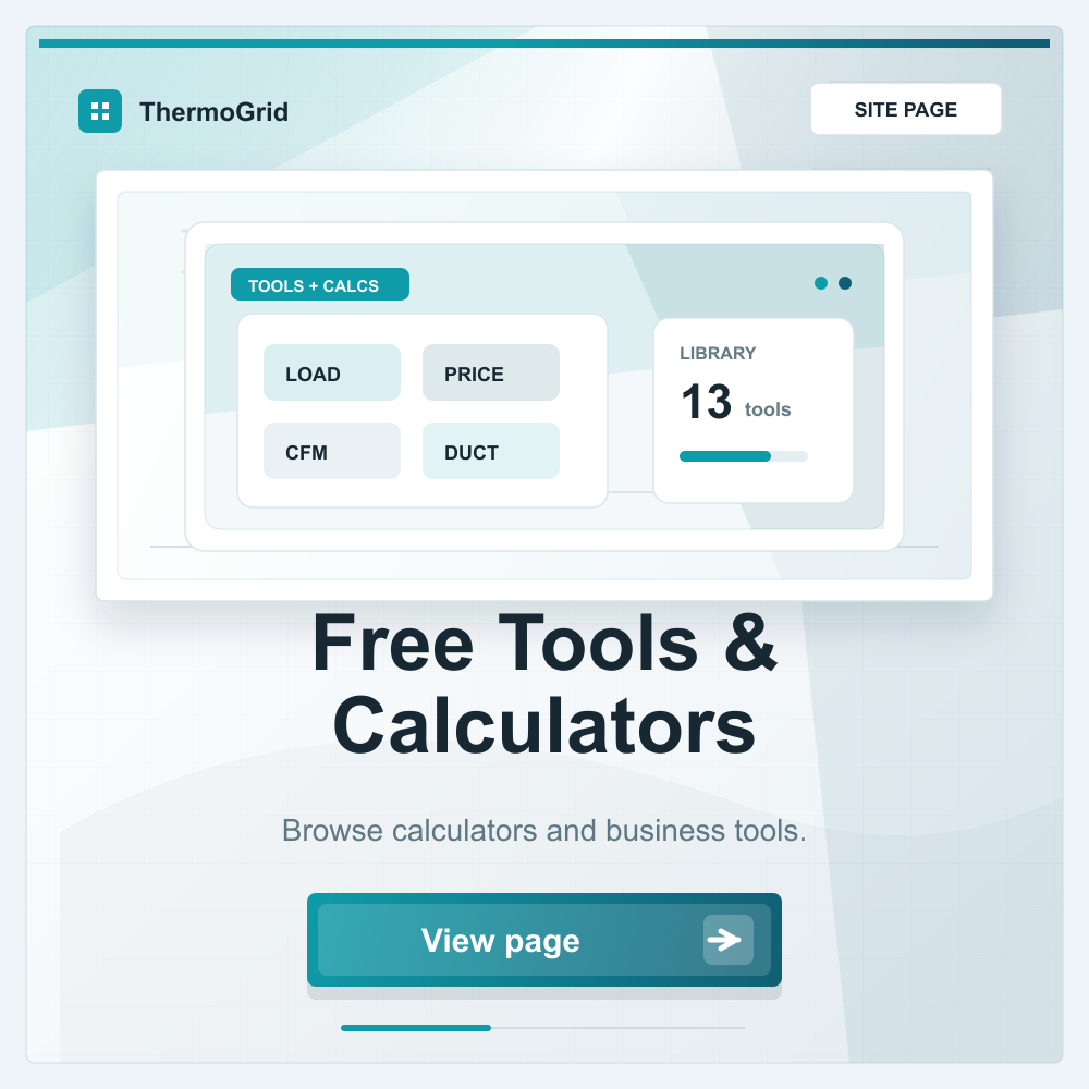 Free tools by ThermoGrid