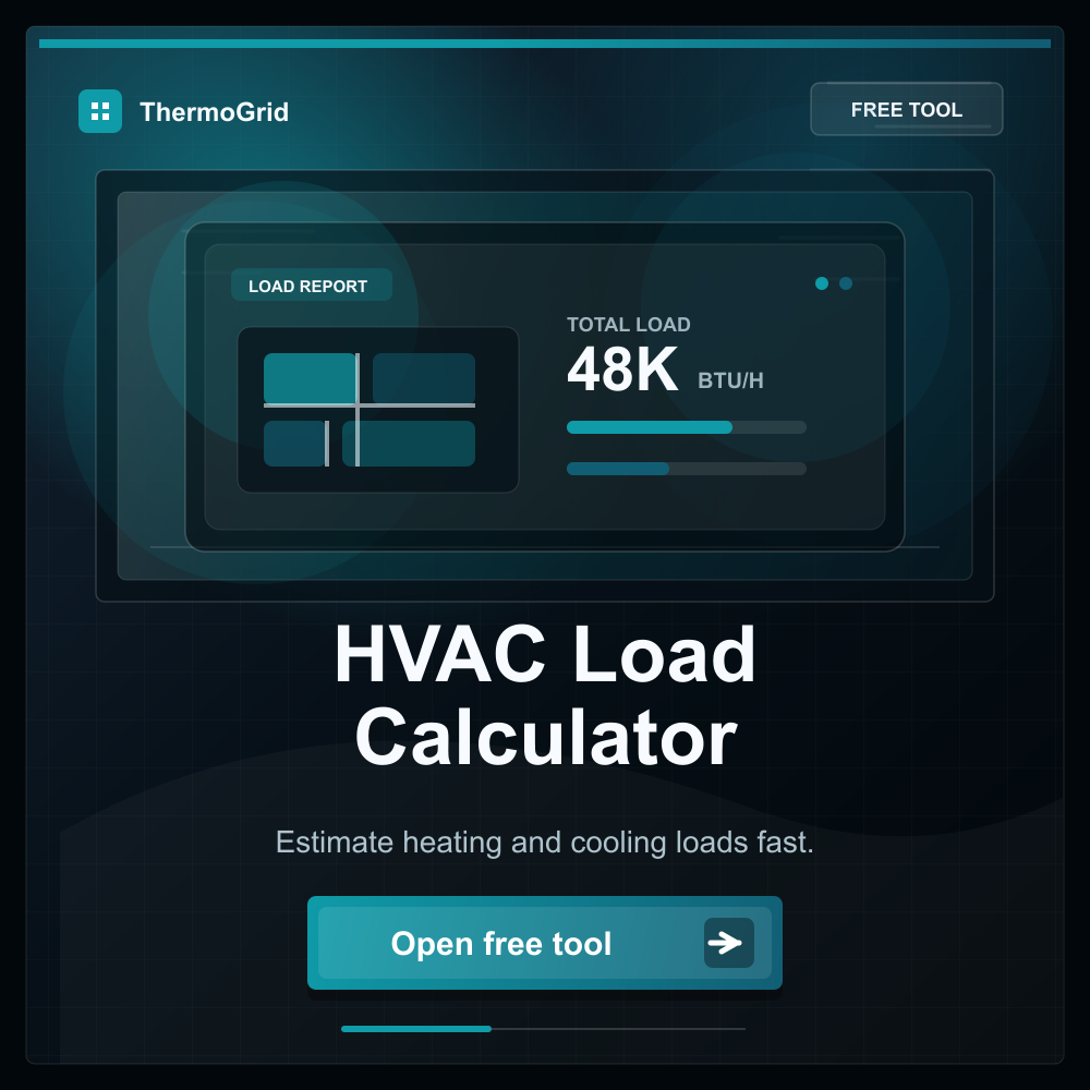 Load calculation the determine the proper hvac sizing