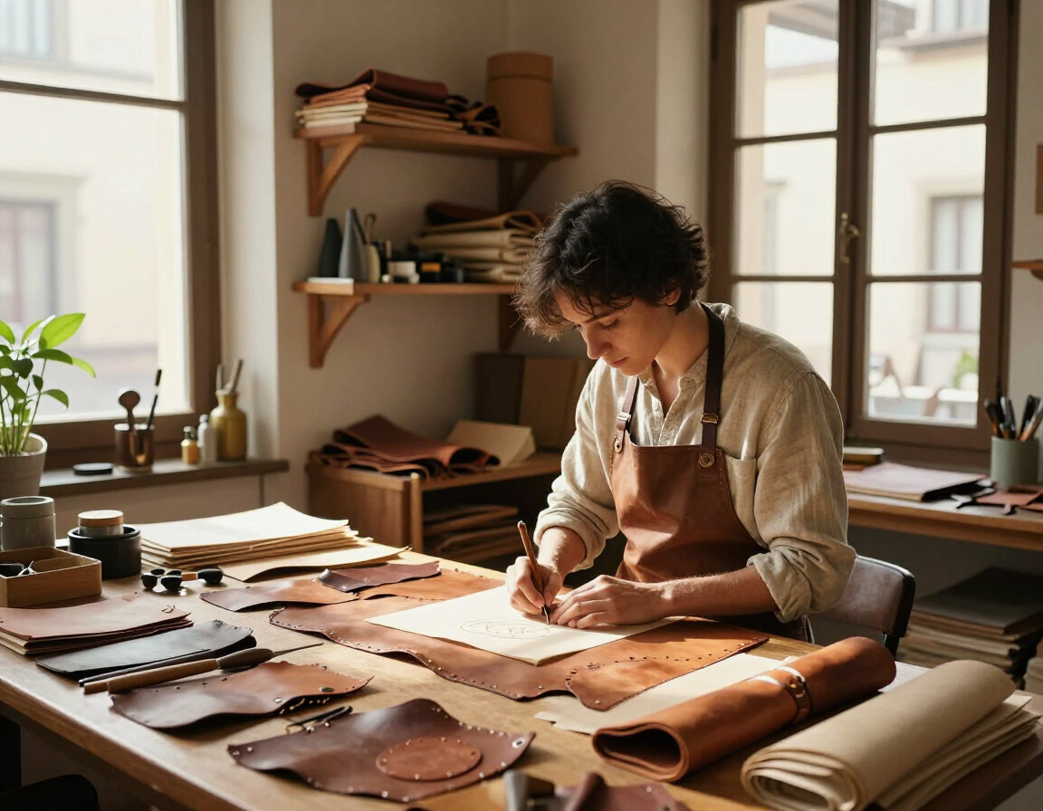 Florence artisan workshop with handmade crafts and warm natural light