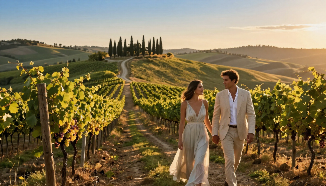 Romantic Tuscany itinerary for couples in the countryside