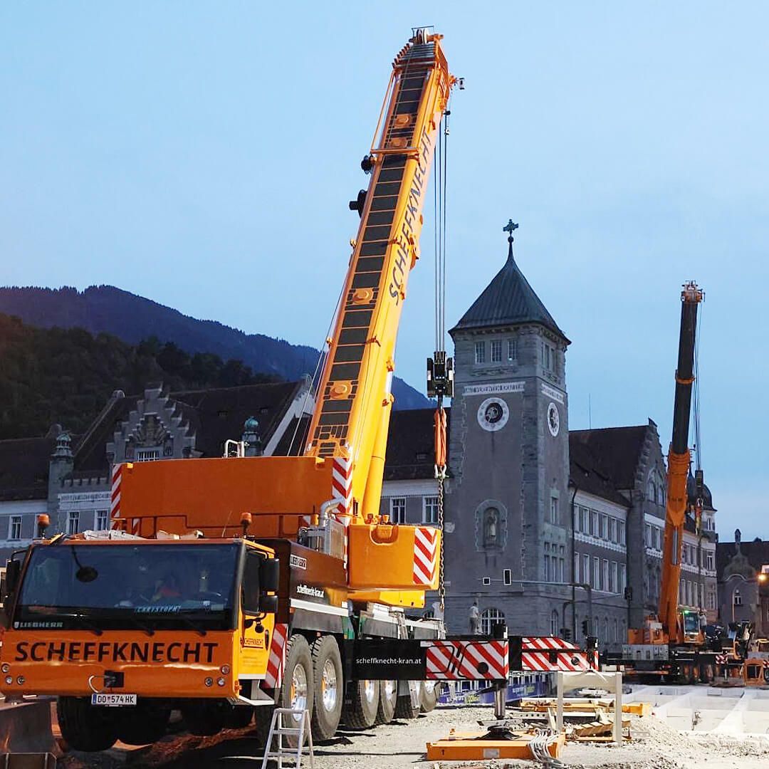 Scheffknecht Autokran, Doppelhub Montfortbrücke