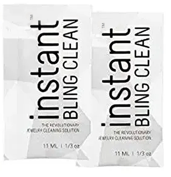 Two Instant BBLING CLEAN cleanser sachets on a white background