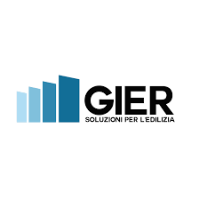 Un logo blu e nero per un'azienda chiamata gier.