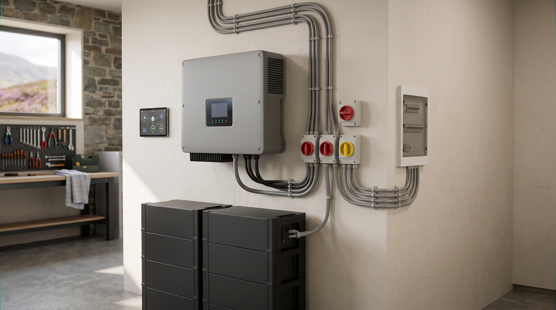 Smart home energy system design showing professional renewable-energy engineering