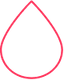 Red teardrop shape.