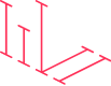 Pink vertical lines and angled horizontal lines.
