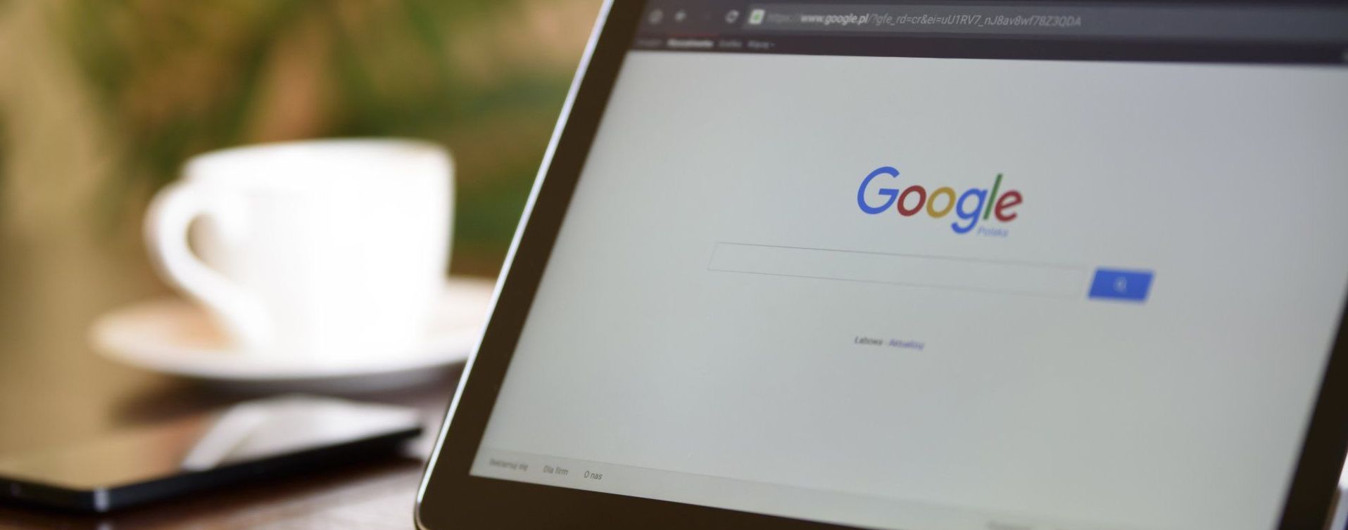 Samsung tablet with a Google Search tab open