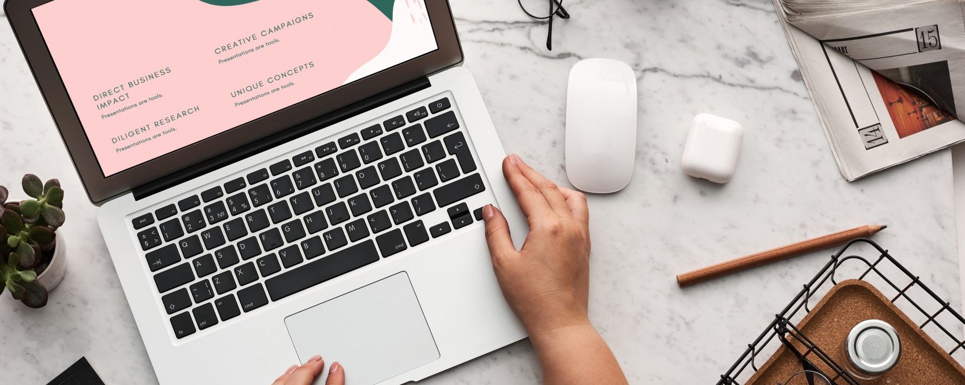 Digital Marketing on a laptop computer
