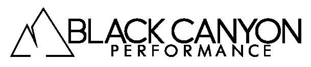 Black Canyon Performance logo in black with stylized mountain outline and triangle icon