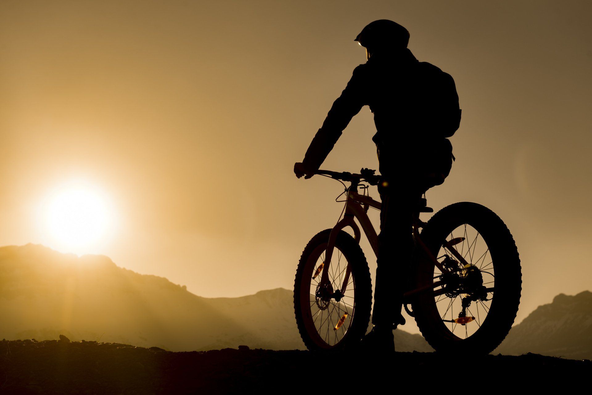 Location de Fatbike électrique coucher de soleil