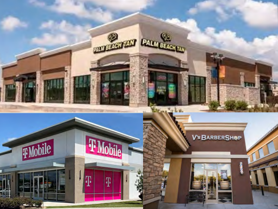Wellington Square retailers - Palm Beach Tan, T-Mobile, V's Barber Shop