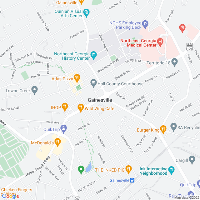 Map of business location