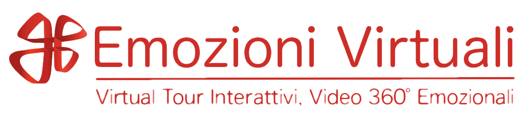 Logo di Emozioni Virtuali, brand di China-Link srl per video 360, virtual tour, tour virtuali, realtà virtuale, video immersivi