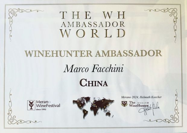 Merano Wine Festival 2024, riconferma WineHunter Ambassador China-Link con Marco Facchini