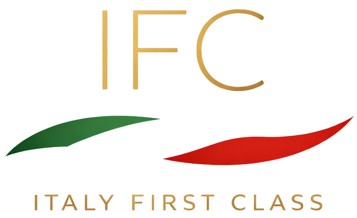 Logo di Italy First Class, incoming di lusso, luxury Italian trip