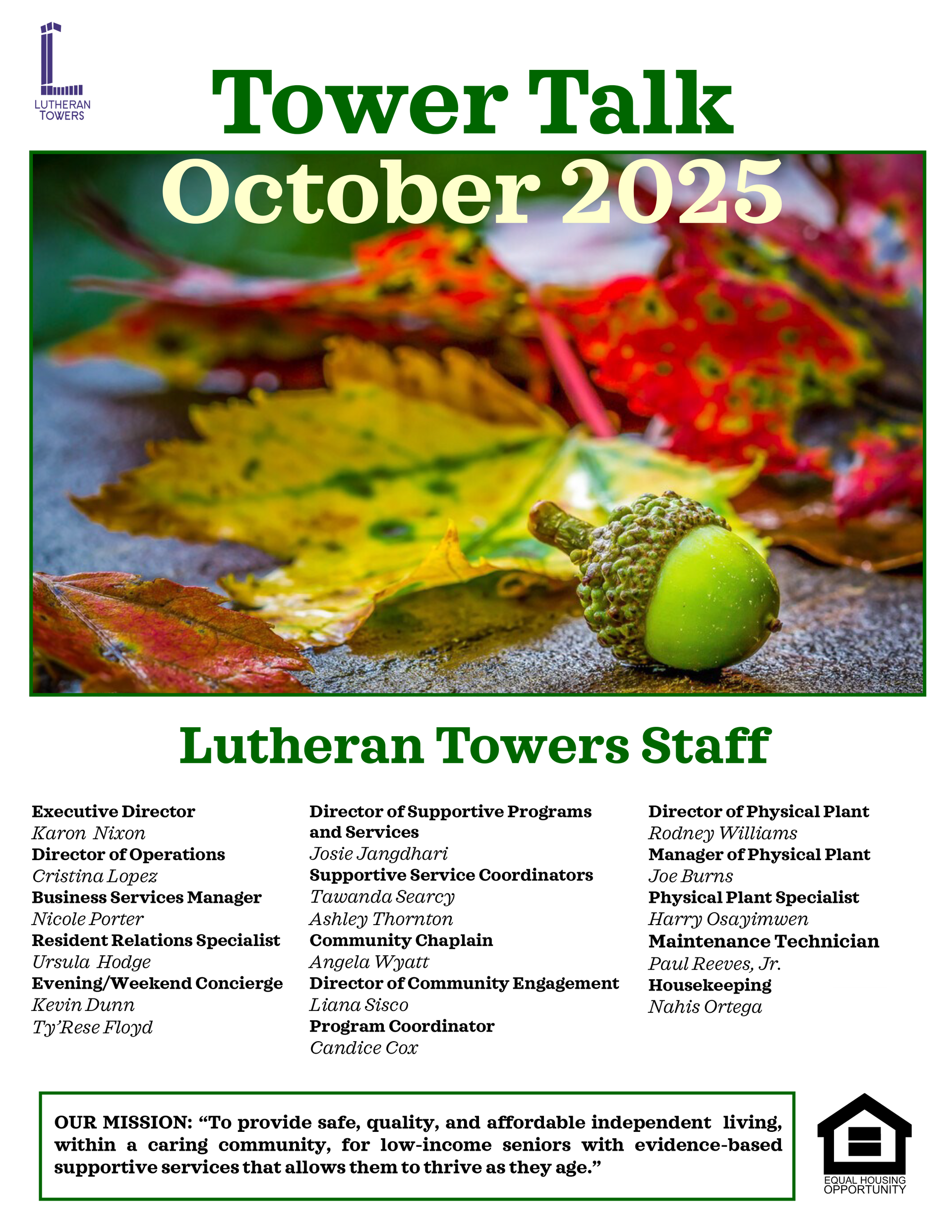 Newsletter cover: 