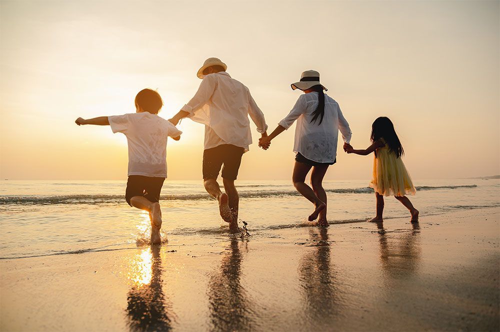 Summer vacation on the beach