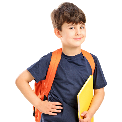 Kid Wearing A School Bag