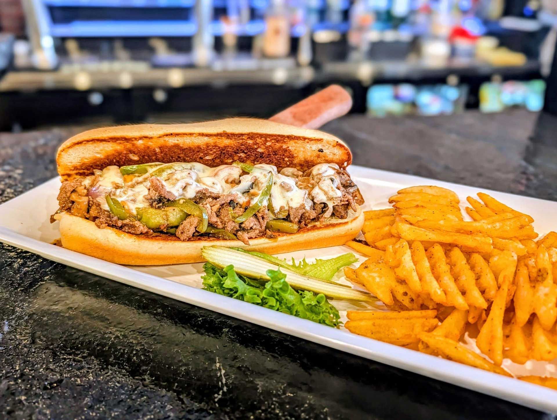 Sandwich with fries 