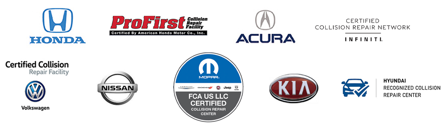 A bunch of car logos on a white background