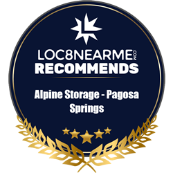 Loc8NearMe.com award badge for alpine storage