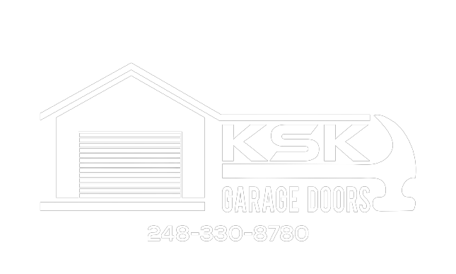 The logo for KSK Garage Doors in Highland, MI