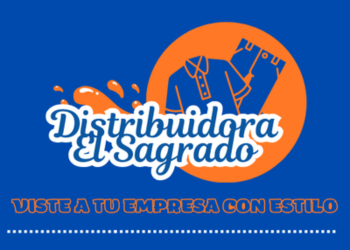 A blue and orange logo that says distribuidora el sagrado