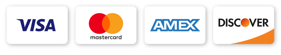 A visa mastercard amex and discover logo on a white background