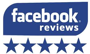Facebook Reviews logo with five blue stars.
