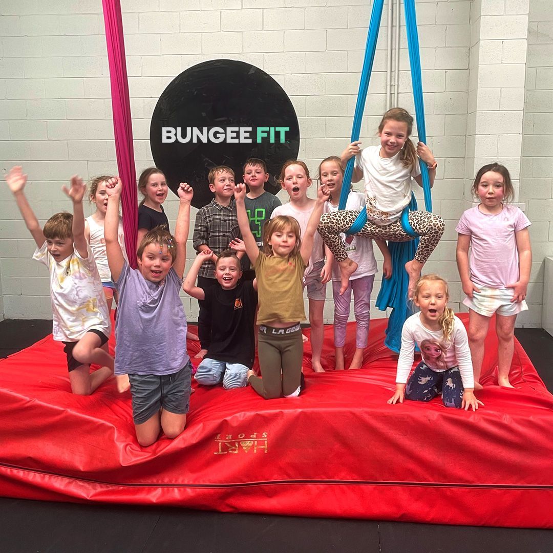 bungee fitness, birthday party, group fitness, gym, bungeefit, franchise, aerial, silk, hoop, trapeze, aerial yoga, 