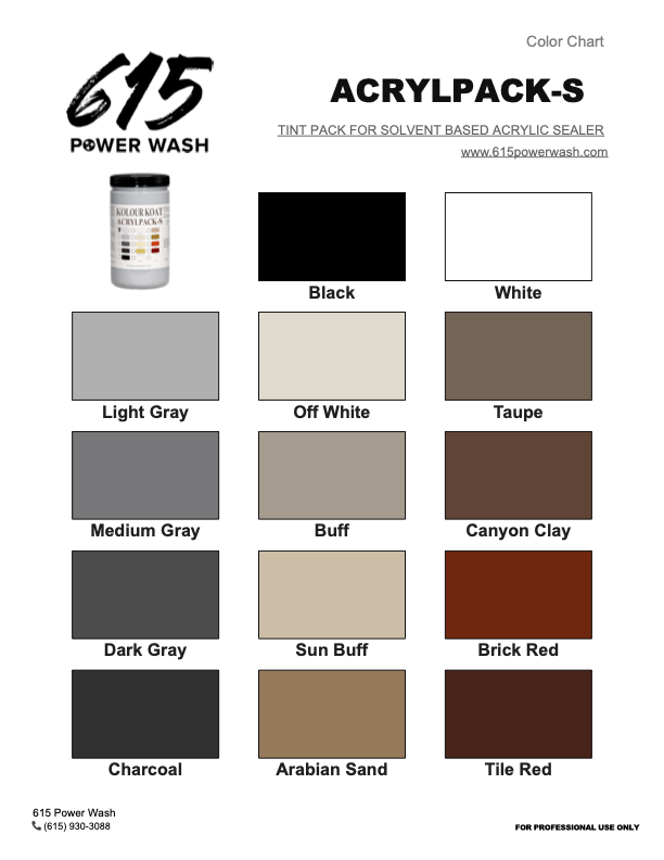 Color chart for 