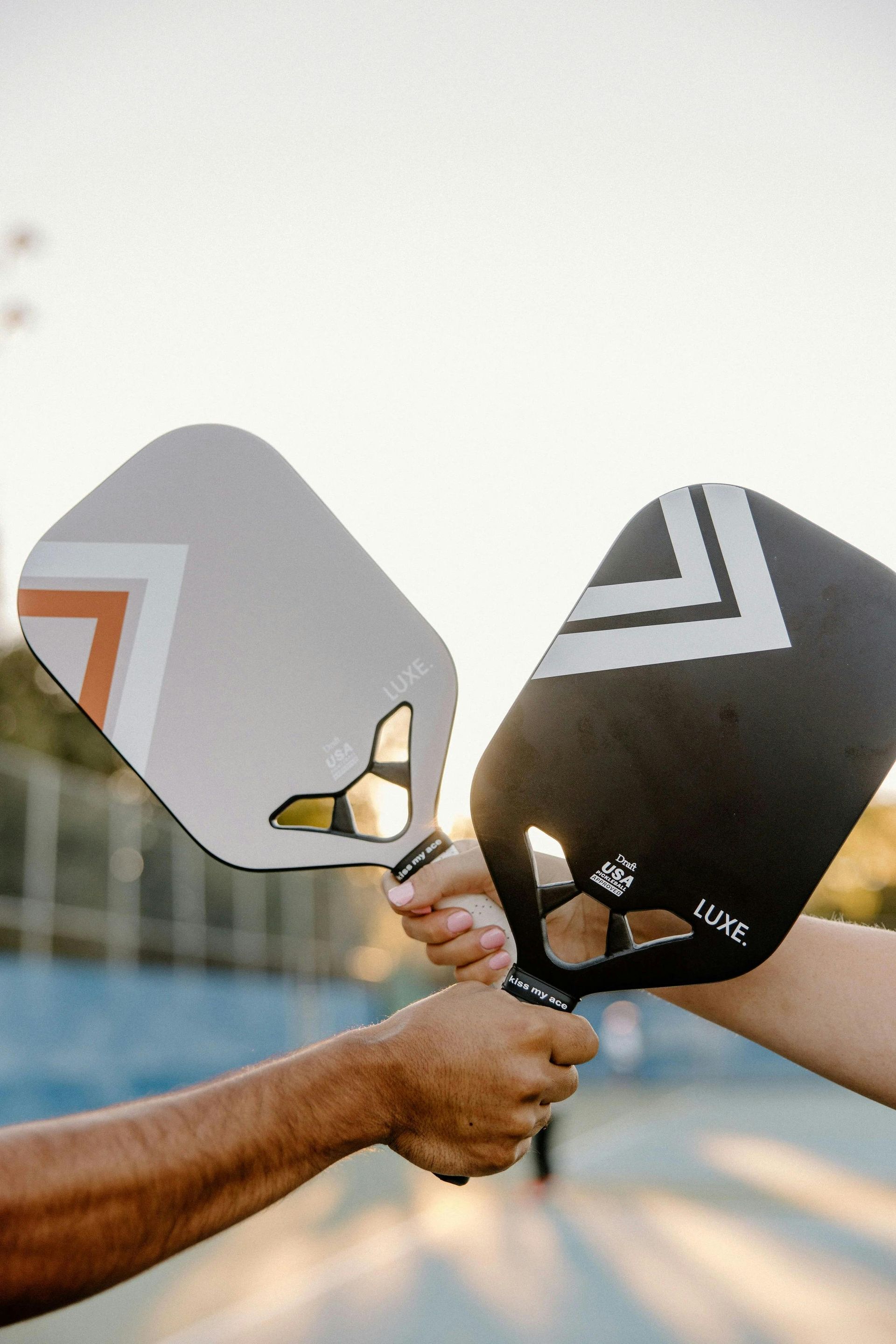 White and black pickleball paddle