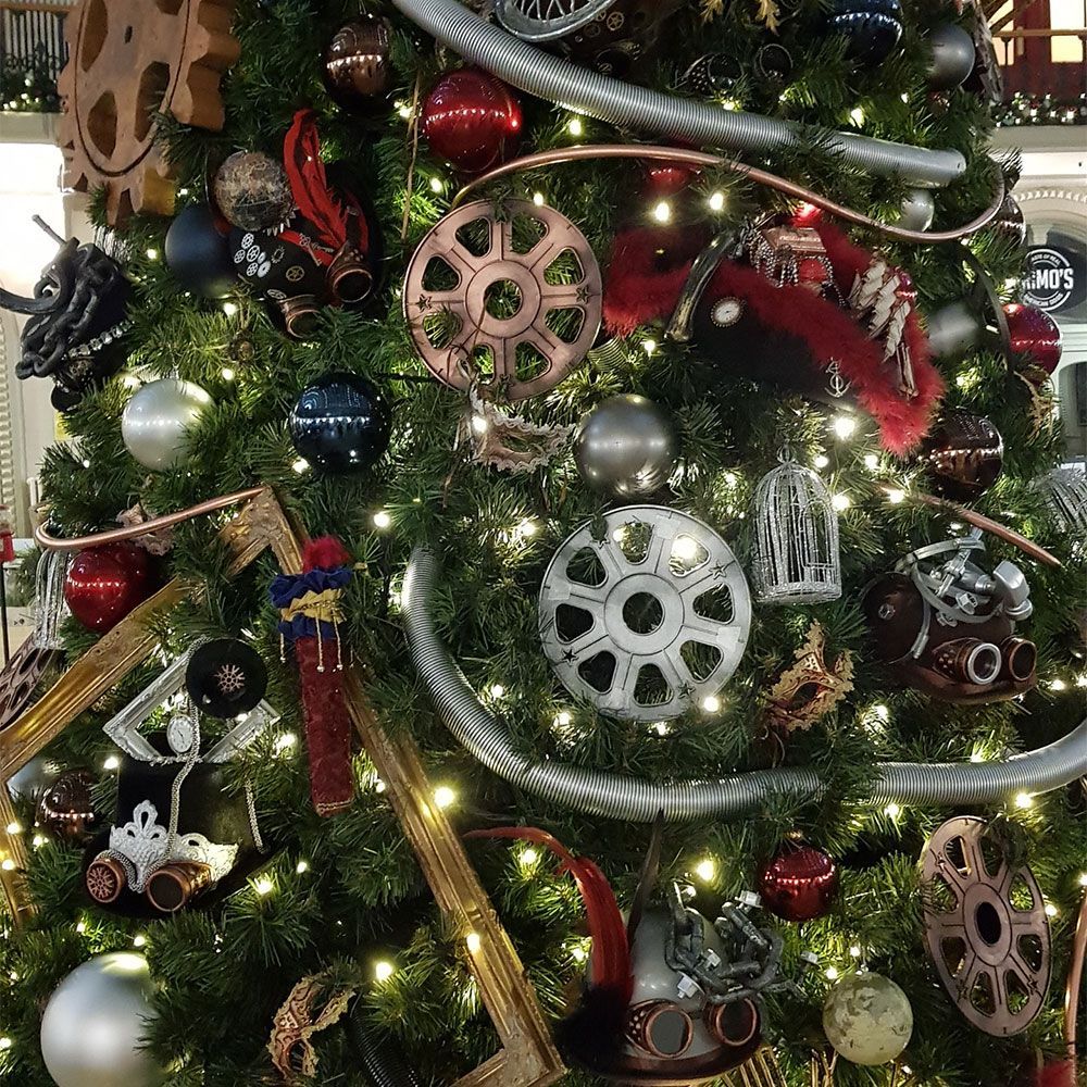 A christmas tree with a lot of decorations on it