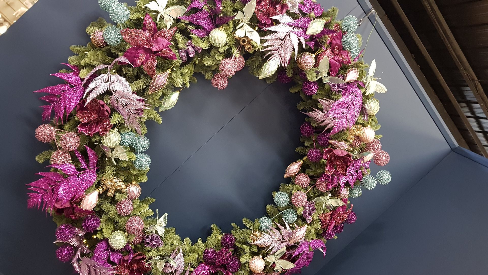 Pink decorated wreath