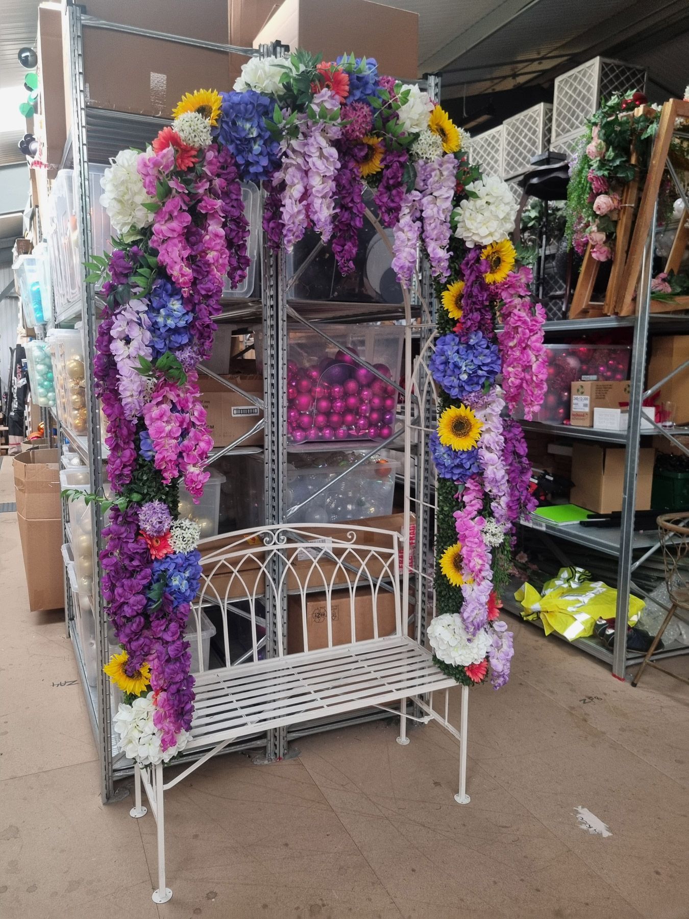 Flower Arch bench seat