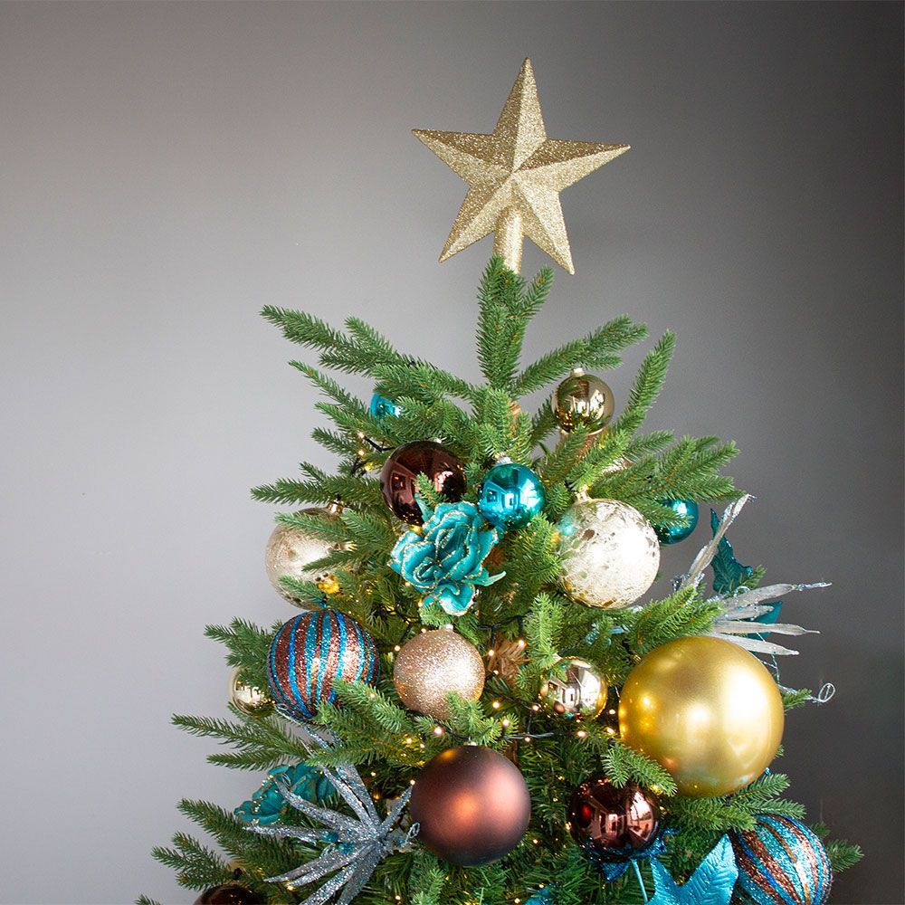 A christmas tree with a star on top of it