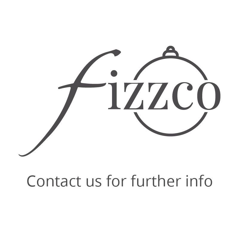 Fizzco logo with “Contact us for further info” text on a white background