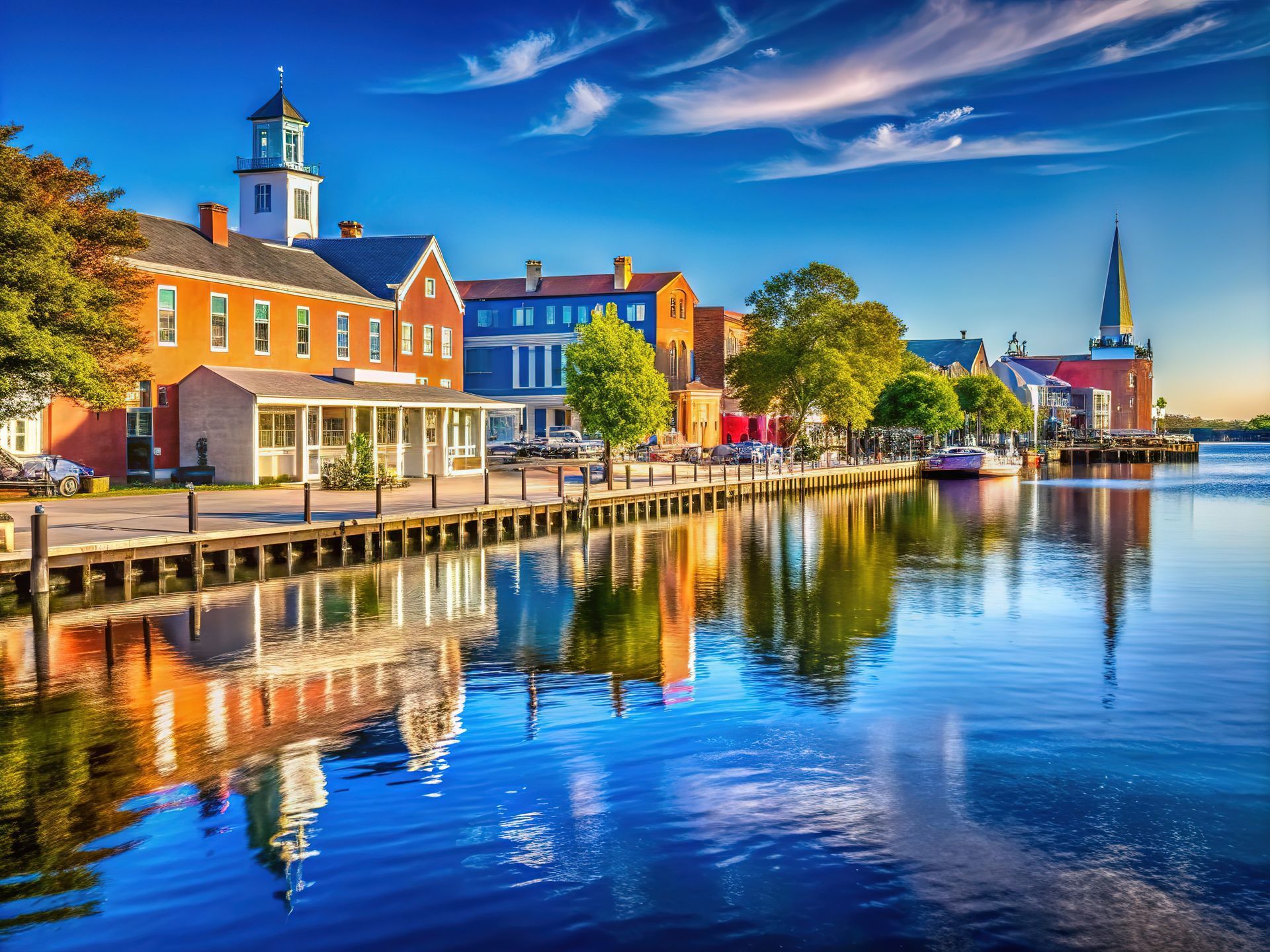Historic Edenton, NC waterfront on Edenton Bay, home of the future Beechwood community