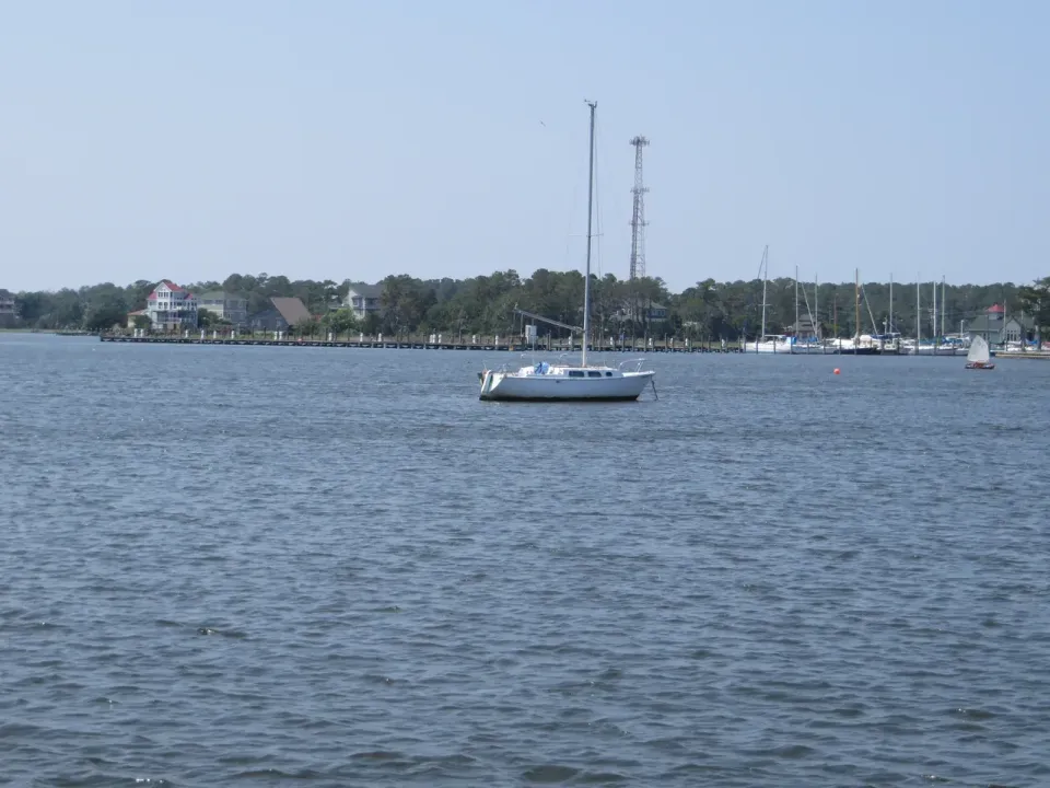 Boats on the waterfront at Manteo on Roanoke Island