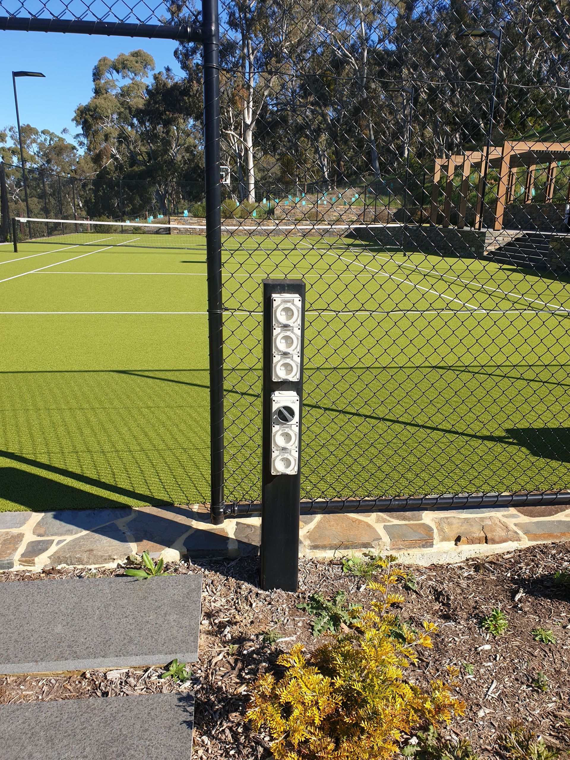 Tennis Court with a House in the Background — Norton Summit, SA — Boag Construction 