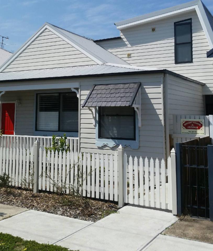 House And Window with awning — Heritage Window Awnings in Cessnock, NSW