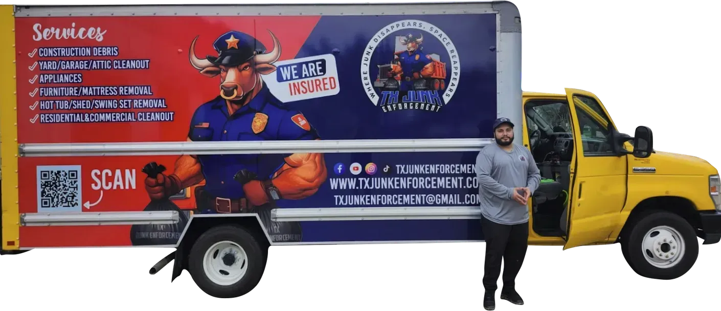 TX Junk Enforcement junk removal truck in 