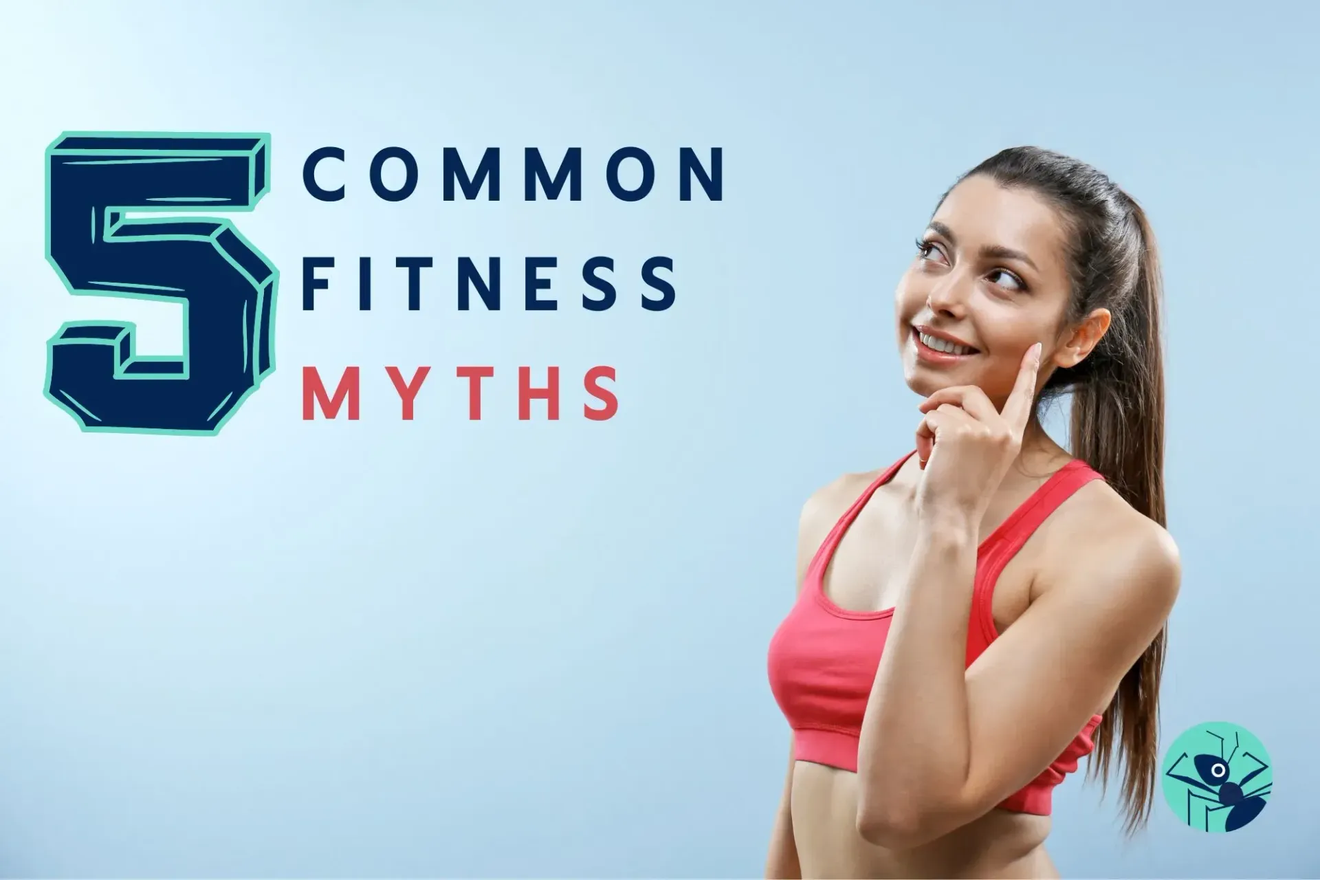A woman is thinking about common fitness myths.