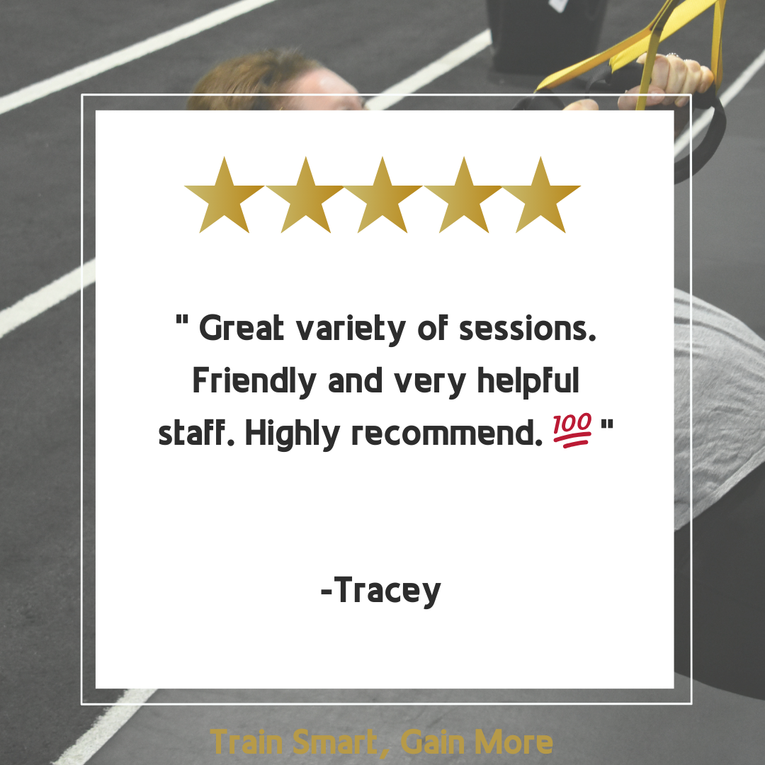 A review from tracey says great variety of sessions friendly and very helpful staff highly recommend 100